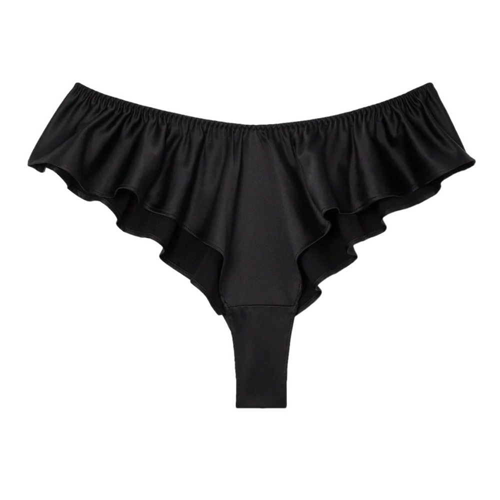 La SENZA Black Cheeky Flutter Panties NWT